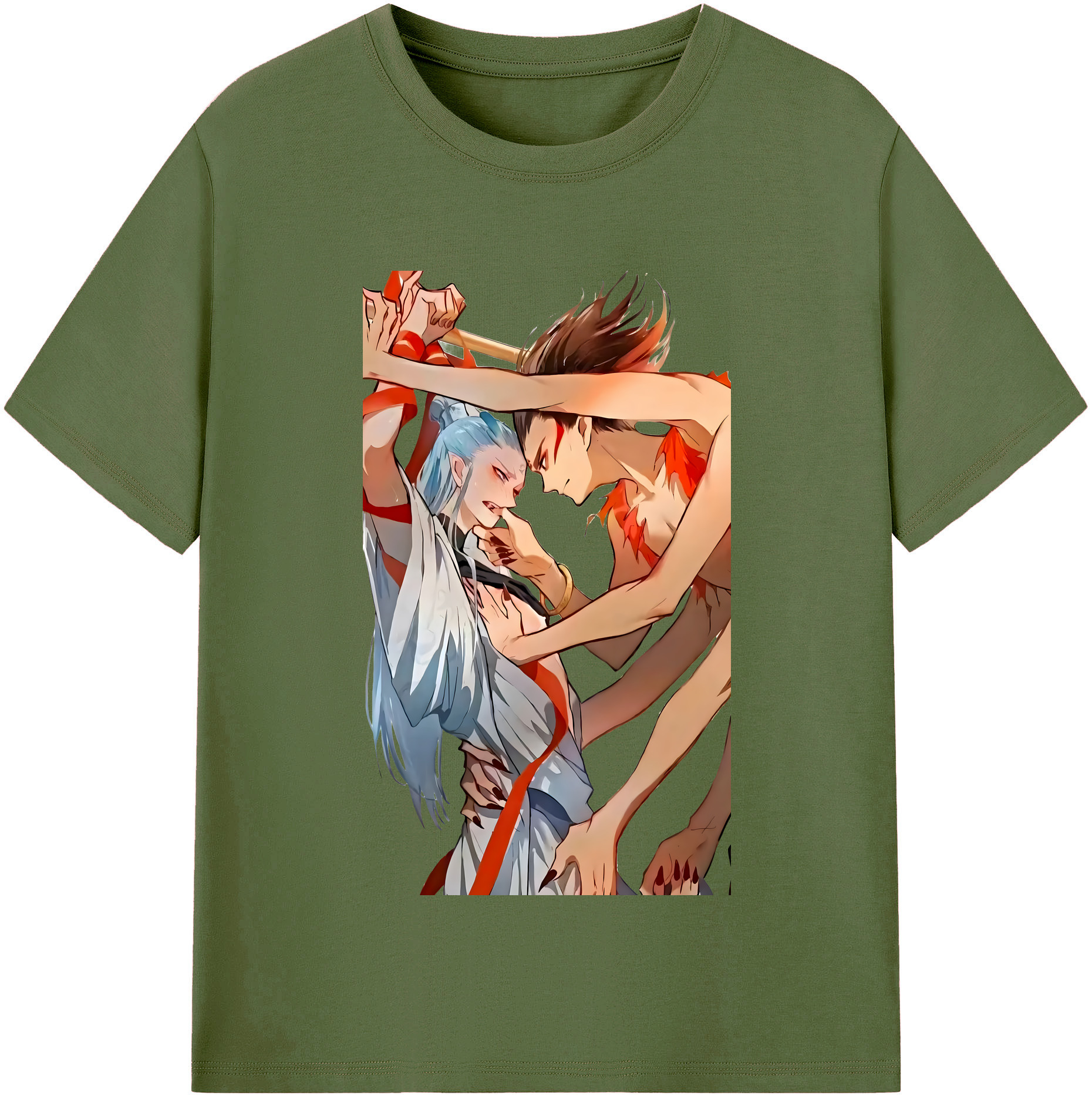 （画像用） Ne Zha 2 ナタ 魔童の大暴れ 綿100％半袖Tシャツ（フロントプリント）